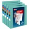 Avery Heavy-Duty View 3 Ring Binder, 1.5 Inch EZD Rings, Great for Portfolio Binders, Office Binders, School Notebook Binders, and More, 4 Mint Binders (4-Pack of 79271)